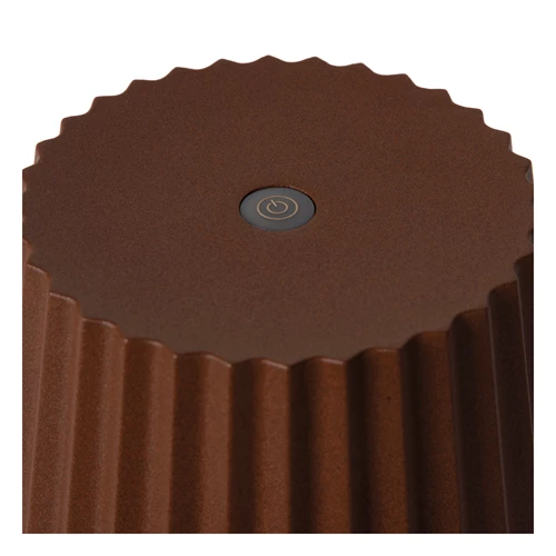 Lucide JUSTINE - wiederaufladbare Tischlampe Innen/Außen - Akku/Batterie - LED Dim. - 1x2W 2700K - IP54 - Mit kabelloser Ladestation - Rostfarbe - detail 5